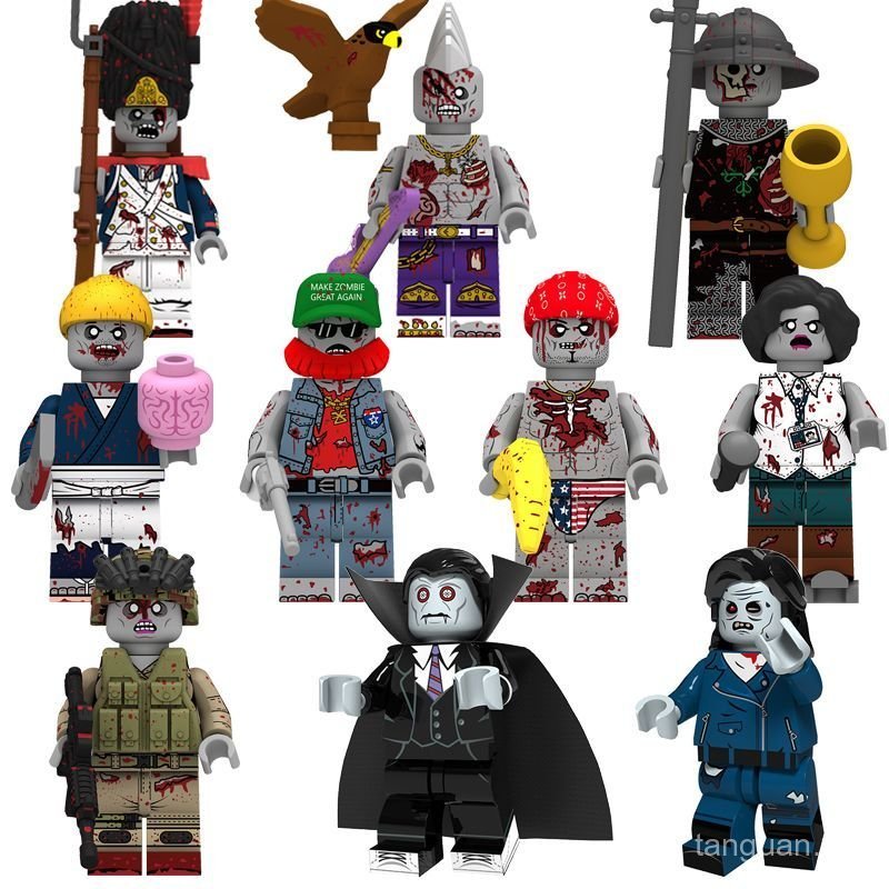 Tương thích Minifigures Zombie Resident Evil Before Night Vampire Chainsaw Mad Demon Ký Sinh Trùng V