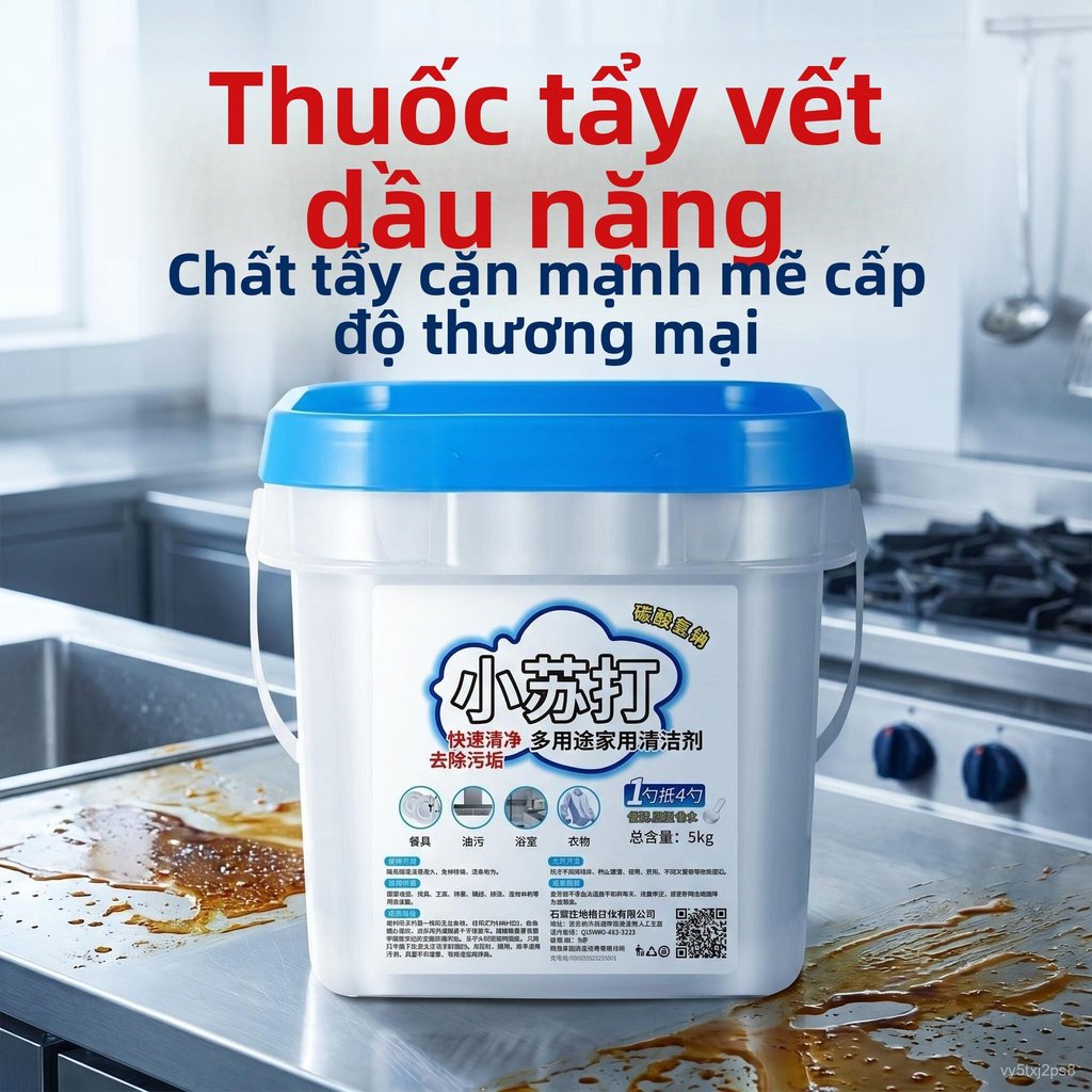 Baking soda tẩy sạch dầu mỡ nhà bếp, giặt quần áo giày dép, khử mùi hôi, làm sạch vết bẩn cứng đầu