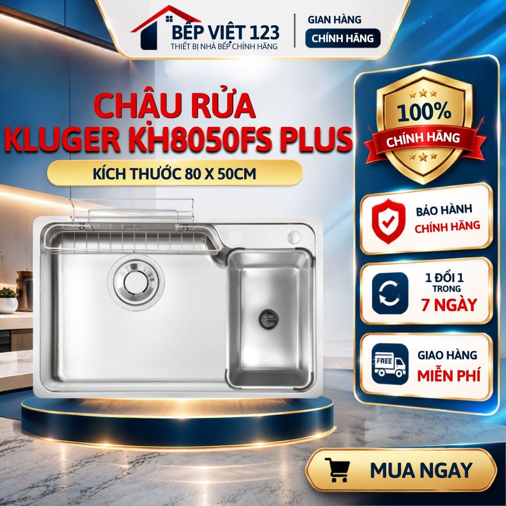 Chậu rửa bát Kluger KH8050FS Plus | HÀNG CHÍNH HÃNG