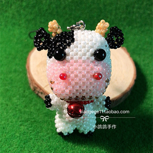 Gói vật liệu đính cườm thủ công DIY Nhật Bản Hạt gạo TOHO Phiên bản Q Kaka Cow Big Head Doll Route C