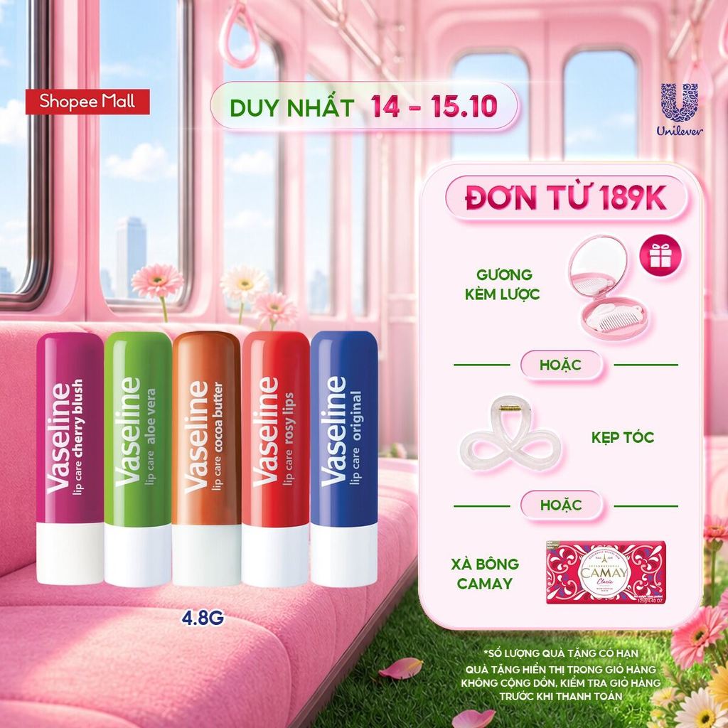 Son dưỡng môi Vaseline Care Stick 4.8g (tùy chọn)