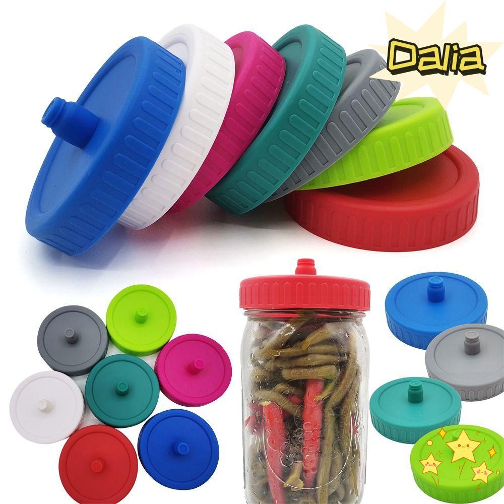 DALIA 2 Chiếc 86 Mm Airlock Lên Men Nắp Tròn Cao Cấp Silicone Top Không Nước Cho Miệng Rộng Mason Ja
