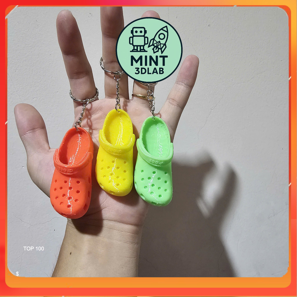 Móc Khoá Hình Dép Crocs Dễ Thương, Phong Cách Hàn Quốc 1 Chiếc Dép Nhiều Màu Sắc Treo Balo, Túi Xách