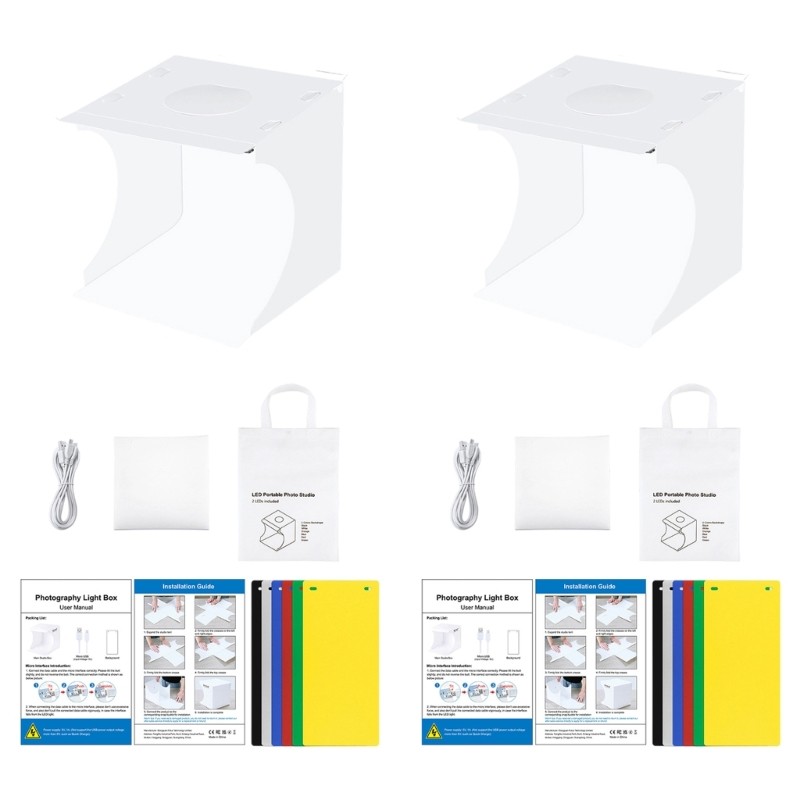 QJ Pliable Chụp Ảnh Hộp Chiếu Sáng Ngay Cả Ngáy Cho Trang Sức Trang Điểm Vật Dụng