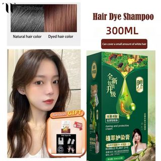 【QUÀ TẶNG MIỄN PHÍ】Thuốc nhuộm tóc trắng 30 ML 10 túi, không dính vào da đầu, hộp xanh lá cây mới, chiết xuất thực vật, bảo vệ thuốc nhuộm Tattielove