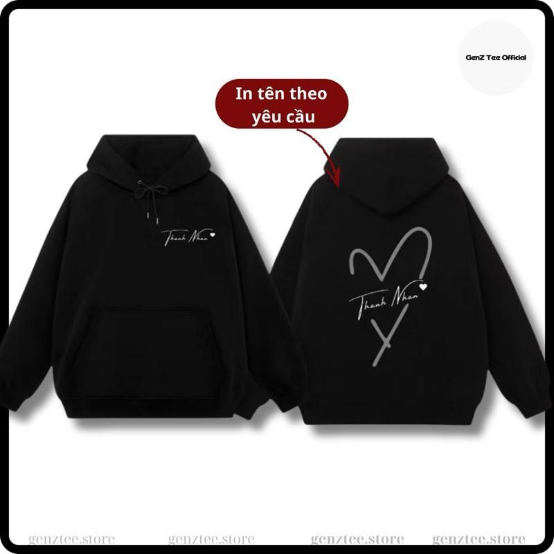 [ÁO HOODIE IN TÊN THEO YÊU CẦU] Áo Hoodie Nam Nữ In Tên Theo Yêu Cầu Chất Nỉ Bông Hình In Nét Đẹp