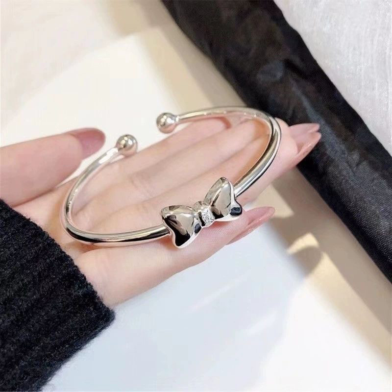 ❤️Love❤️Sáng tạo mở vòng đeo tay Premium Sense Bracelet Bowknot Bracelet