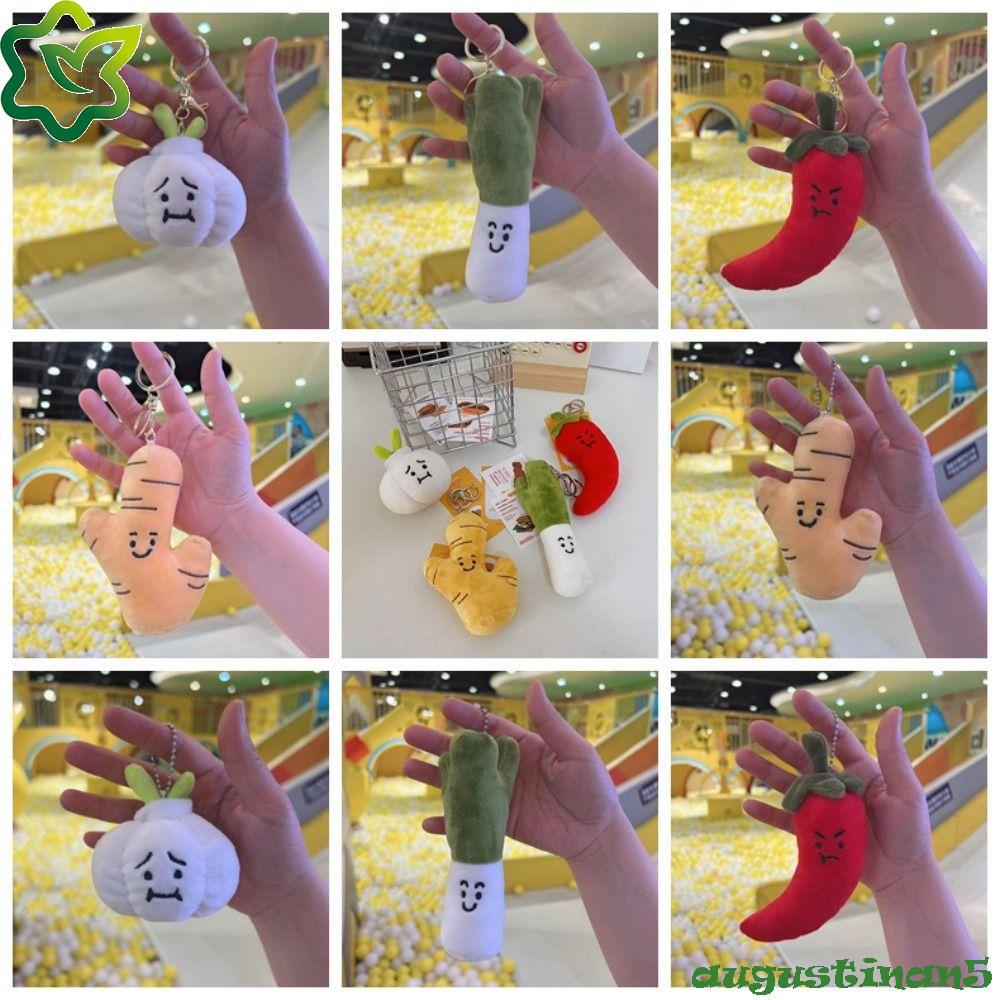 AUGUSTINAN Hot Pepper Shape Móc khóa, Green Onion Rau củ tỏi sang trọng Móc khóa, Chìa khóa Phụ kiện