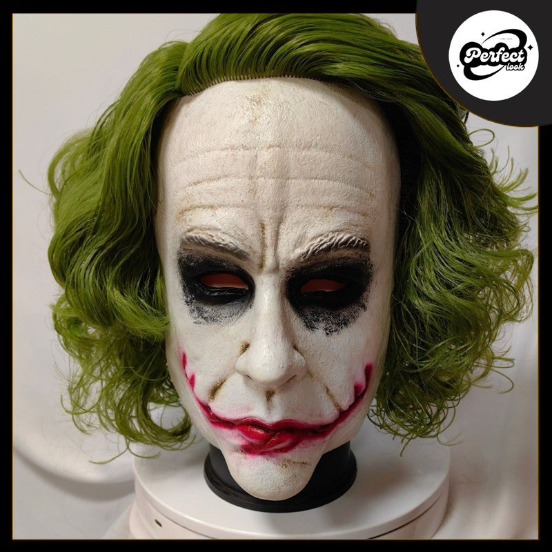 (Chất lượng cao) Mặt nạ chú hề Joker2 Halloween Dark Knight Batman Clown Mặt nạ cao su New joker2Clo