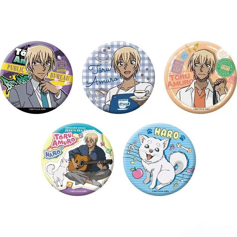 Thám Tử Lừng Danh Conan Anime Hàng Hóa Toru Amuro Huy Hiệu Tinplate Toriko Laser Huy Hiệu Thanh