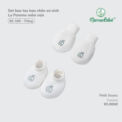 Set bao tay bao chân La Pomme mềm mịn - Sợi Bamboo thoáng khí - Bé gái - Freesize