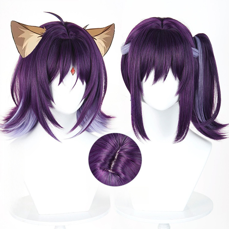 Manga Super Dimension Hiyoka Himekizuki Aya cosplay tóc giả với đầu da đầu