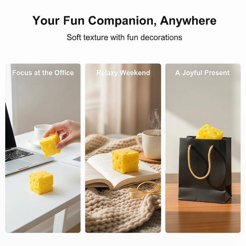 Alittlesetrtu 5cm Phô Mai Bóp Đồ Chơi Quishy Fidget Đồ Chơi Chậm Rebound Thông Hơi Bóng Người Lớn Qu