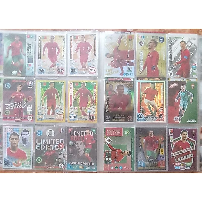 Thẻ match attax cầu thủ bóng đá Messi - Ronaldo Cr7 ( Limited Edition )