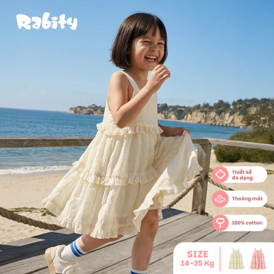  Đầm váy thô hai dây bé gái Rabity 954.019