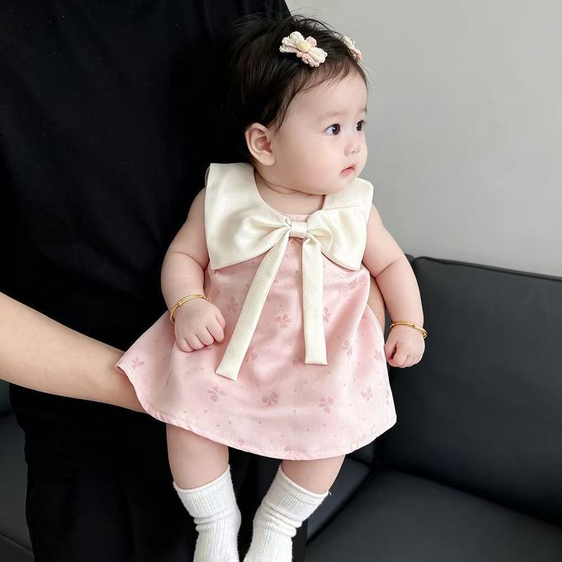Váy Bé Gái Bé Gái Bé Gái Váy Công Chúa Mùa Hè Một Tuổi Đầm Phong Cách Phương Tây Váy Nhỏ Trọn Tháng 
