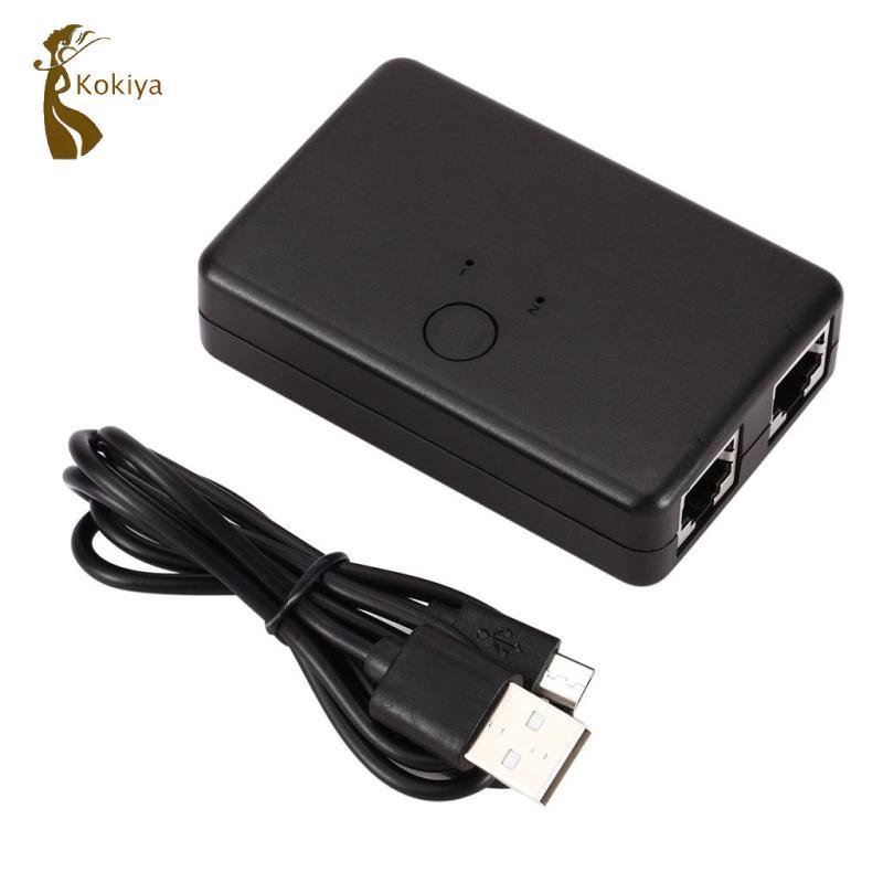 Kokiya Mini 2 trong 1 Out Lan Hub Network Switcher Box - Ethernet Internet Adapter Hub