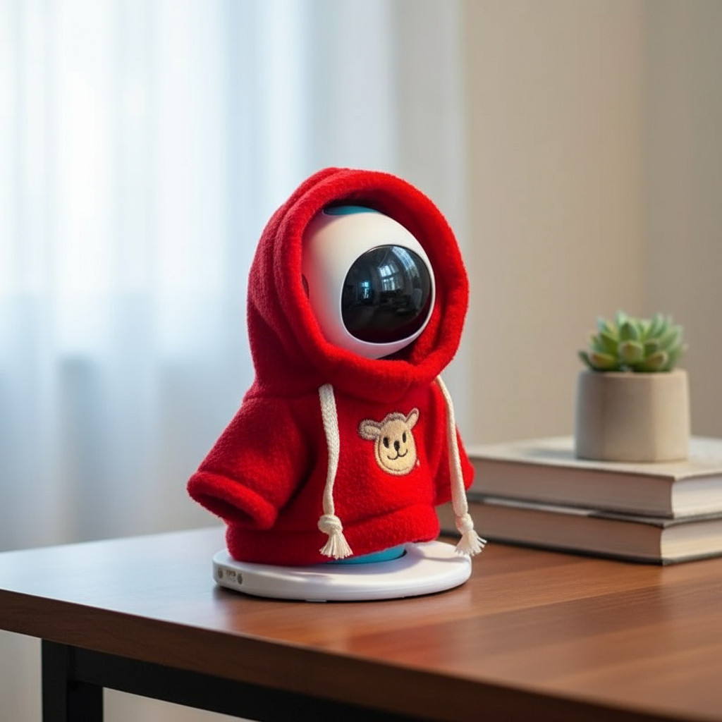 Không có Robot-Eilik Robot AI thông minh Tamagotchi với Bộ Combo mũ và khăn quàng cổ Giáng sinh đặc 
