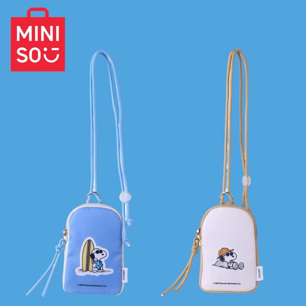 MINISO MINISO MINISO Snoopy Around the Sea Diary Series Dây có thể điều chỉnh Ví đựng tiền xu Túi nh