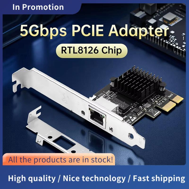 Card mạng Gigabit RTL8126 Ethernet PCIE Wlan Adapter RTL8126 100Mbps / 1G / 2.5G / 5G Gigabit Ethern