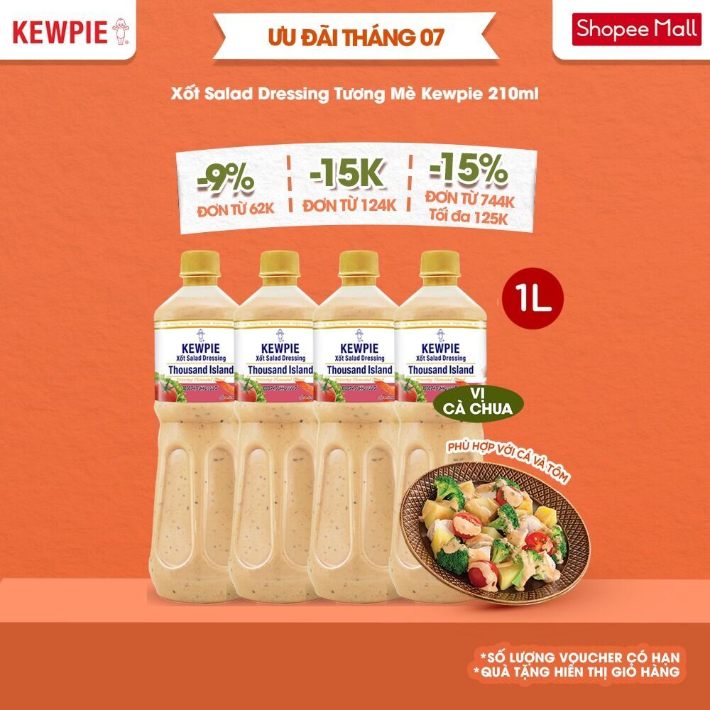 Combo 4 Salad Dressing Thousand Island Kewpie 1L