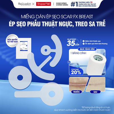 Miếng Dán Sẹo Phẫu Thuật Ngực Rejuvaskin Scar FX - Xóa Mờ Sẹo Phẫu Thuật Ngực (Tự Chọn Kích Thước)