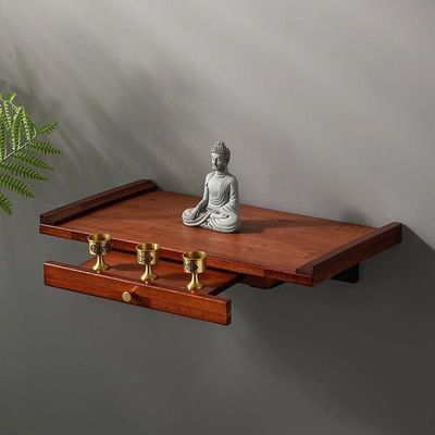Bàn thờ bằng gỗ tự nhiên, treo tường, bàn thờ thần tài, bàn thờ phong cách Trung Hoa