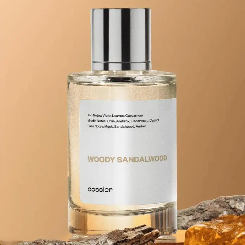 Gỗ đàn hương Woody, Dossier, Nước hoa Uni, Eau de Parfum, 50ml, Gỗ đàn hương, Lá tím, Cardamom, Orri