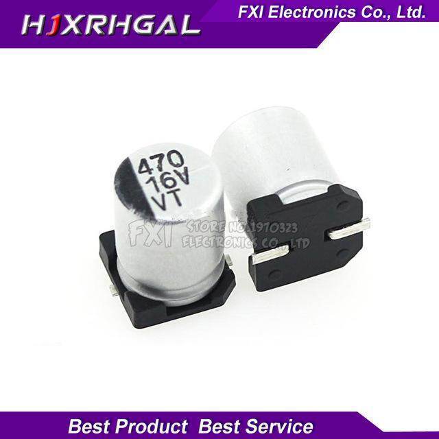 10 Chiếc Tụ Điện Phân 470uF 470 16V 8 * 10mm SMD Nhôm Điện Phân Tụ 470uF16V 16V470uF