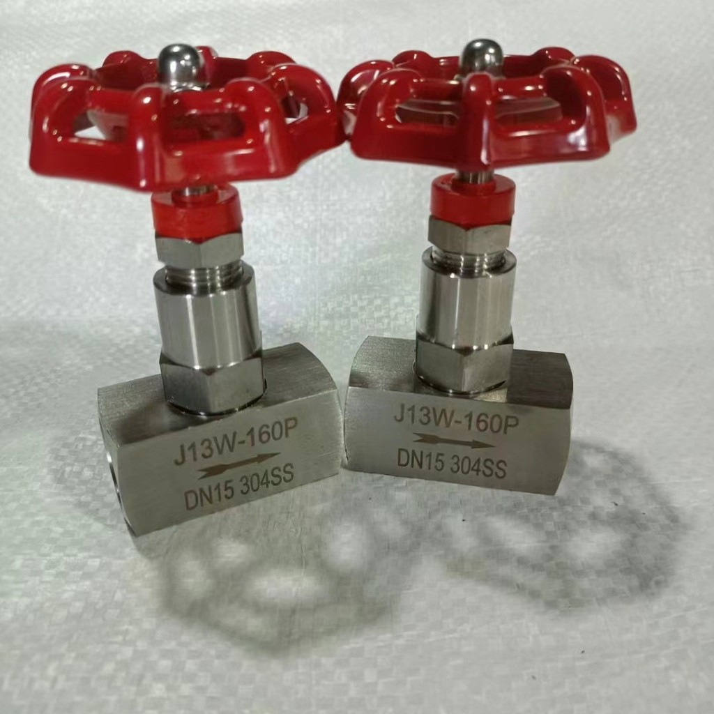 J13W-160P Thép không gỉ Bên trong ren Van kim thẳng xuyên qua ren bên trong Van kim Van kim áp suất 