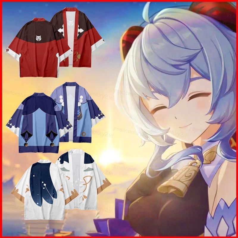 Genshin Impact Haori kimono Áo Sơ Mi Nữ Tay Dài Top Cosplay Quần Áo Thường Ngày Halloween Giáng Sinh