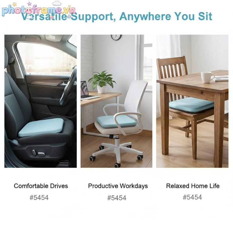 Photoframe Ergonomic Memory Foam Elastic Sponge Car Seat Cushion Soft Office Chair Pad Bounce Ba cho