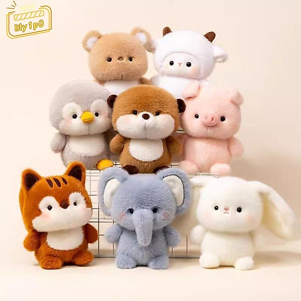 LILY1P0 Gối Thú Nhồi Bông, Búp Bê Đồng Hành Sang Trọng Gấu Voi, Kawaii Sang Trọng 16cm Siêu Mềm Động