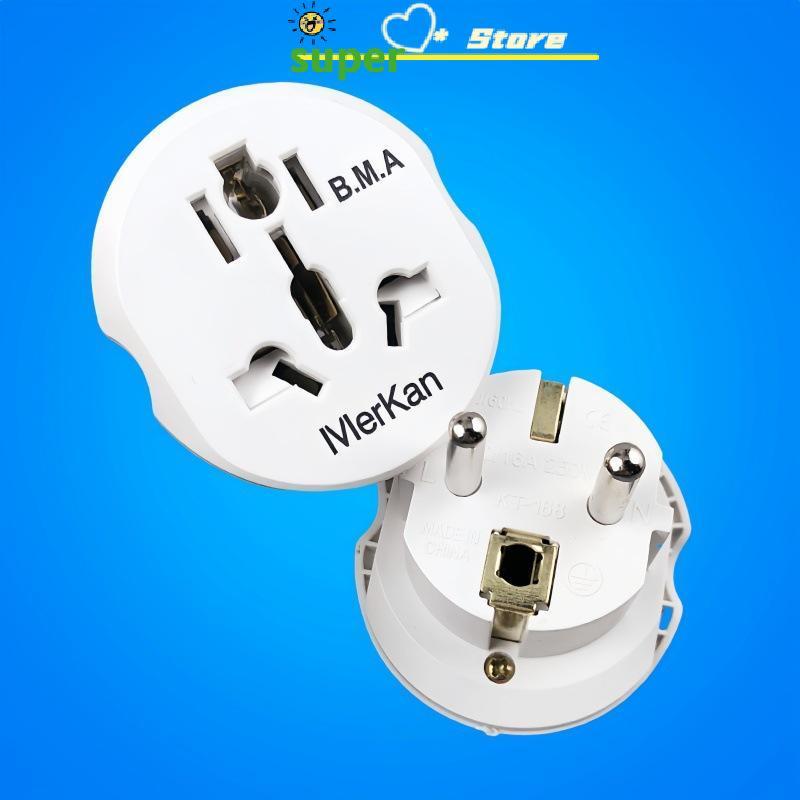 AN.MART 1 Cái Chất Lượng Cao Đa Năng AU US UK CN Sang EU KR Wall Soet EU Plug Adapter 16A 250V Bộ Ch