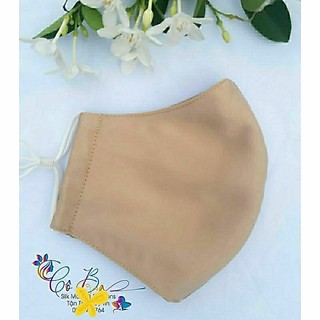 Khẩu trang lụa tằm ướt, lụa ngo.c tra.i