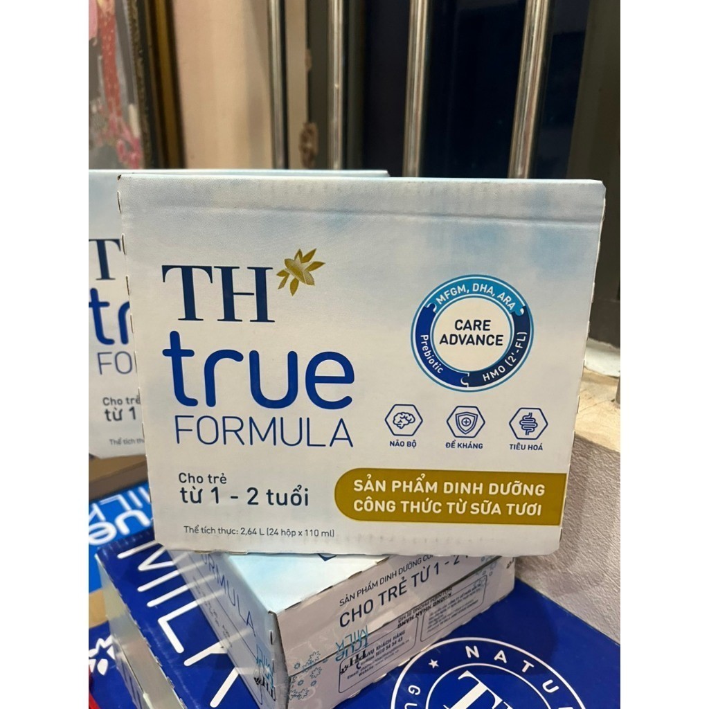 Thùng 24 Hộp Sữa Công Thức Pha Sữa Tươi TH True Formula 110ml (110ml x 24) Cho Bạn Bé Từ 12-24M