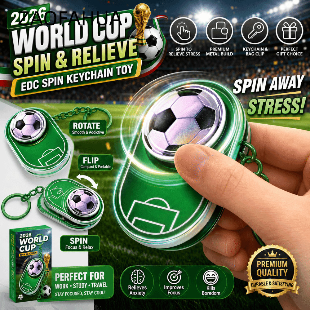 Móc khóa thanh trượt Fidget bóng đá ZAOFAHUA, Thẻ đẩy EDC chống lo âu thể thao Đồ chơi Fidget, Vòng 