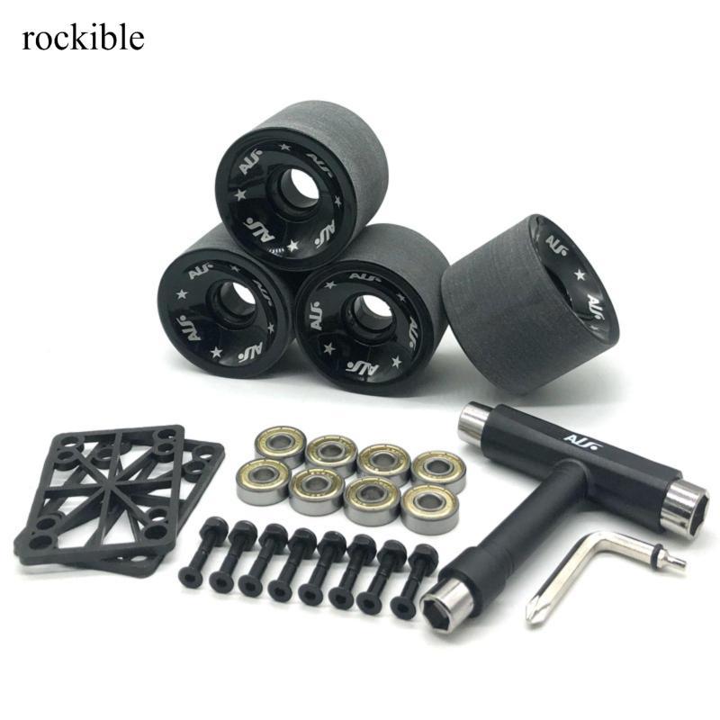 Rockible Longboard Responsive Spring Skateboard Wheels và Orange Street Wheel SET