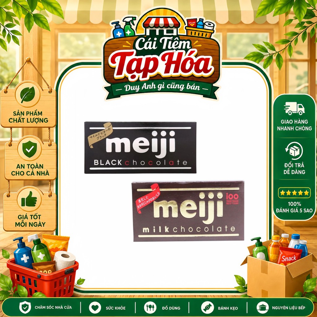 Meiji Socola Nhật Bản | Socola Đen & Socola Sữa Chính Hãng