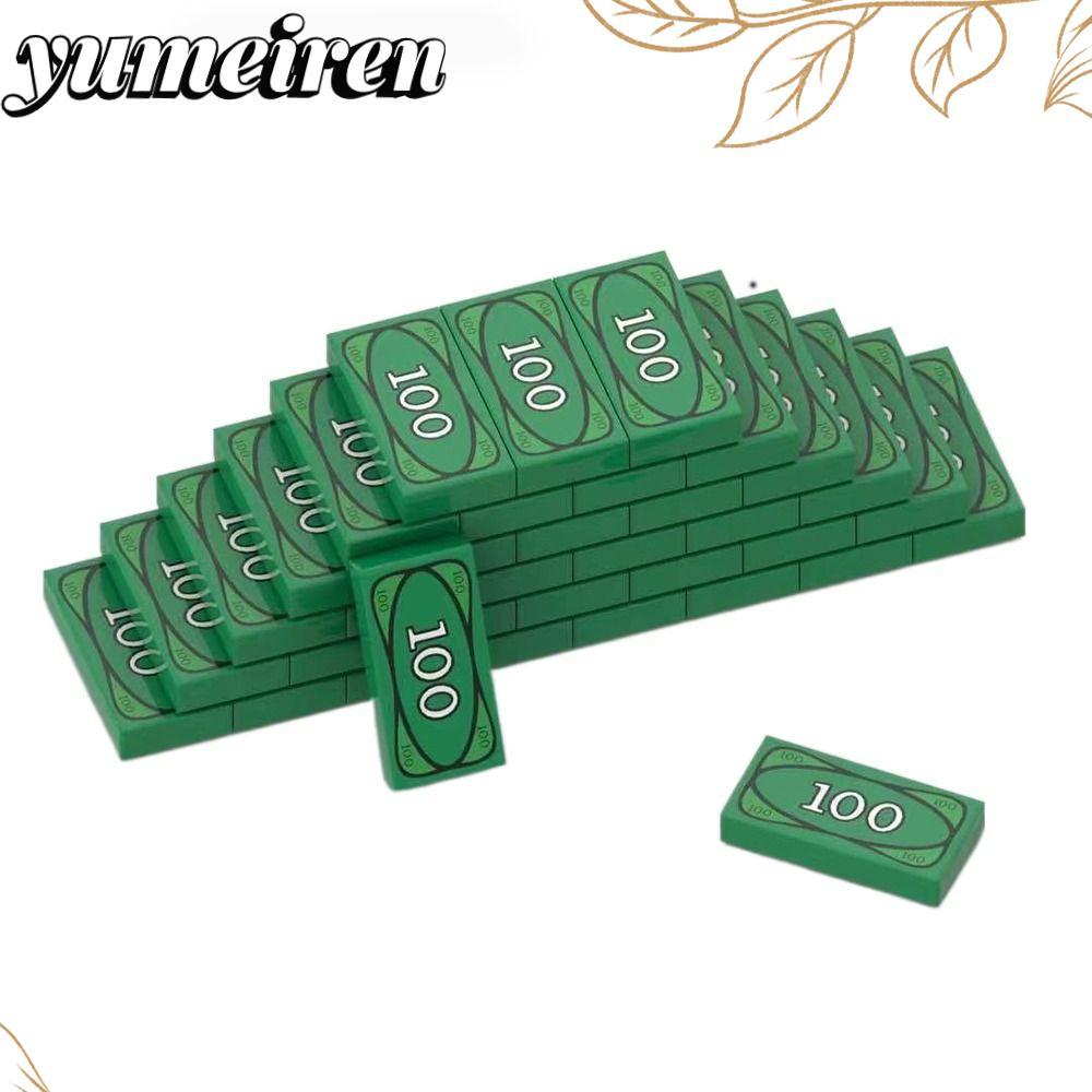 YUMEIREN 20 Chiếc Khối Xây Dựng Đồ Chơi, Tiền Triệu Phú Viên Nhỏ Khối Phụ Kiện, Đô La Vui Nhộn USD G