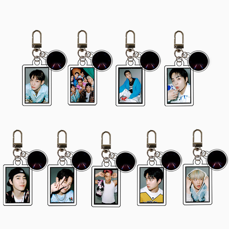 X O Album Mới < EXIST > Cùng Phong Cách Acrylic Hai Mặt Móc Khóa Mặt Dây Chuyền Phụ Kiện Baekhyun Ch