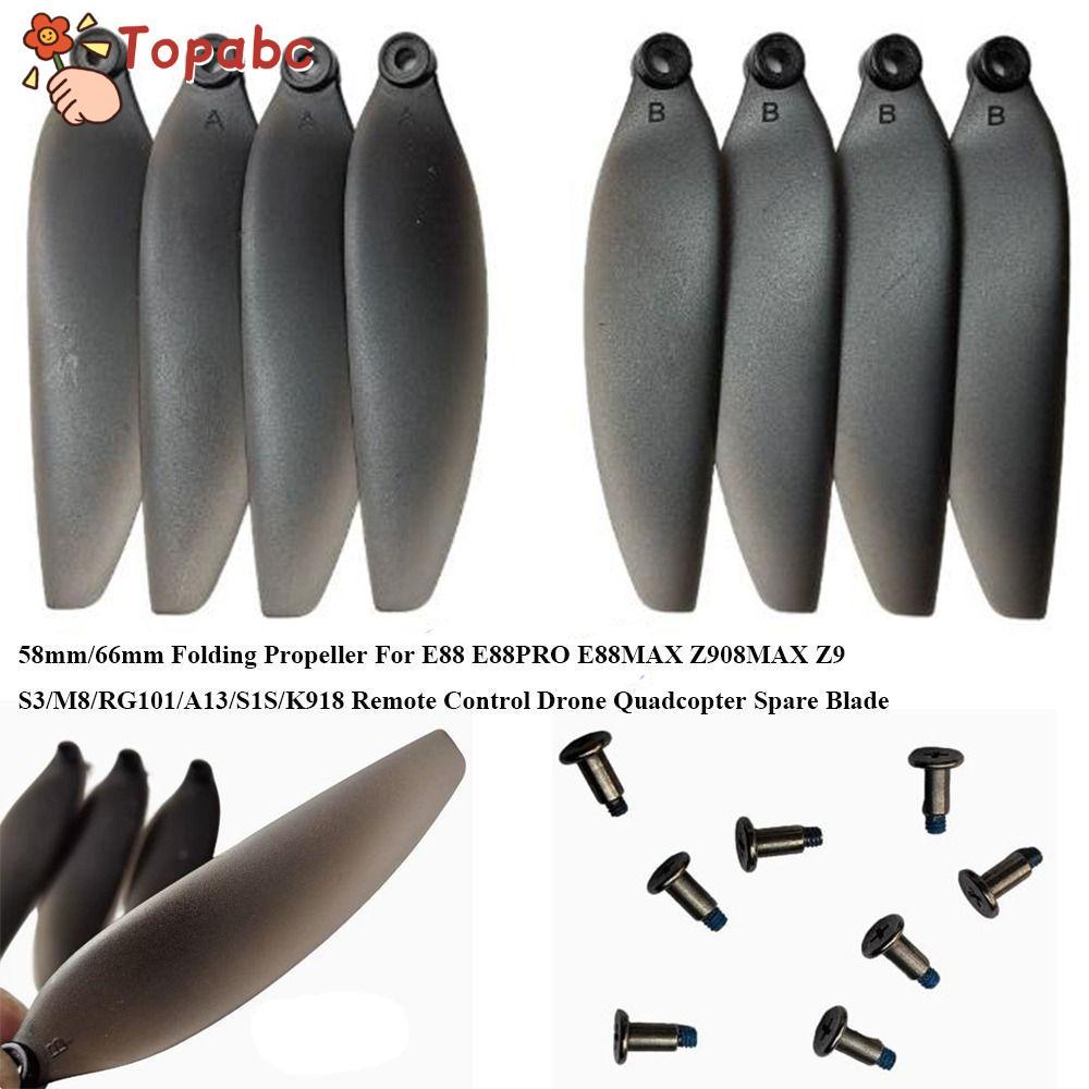Lưỡi cánh quạt gấp TOPABCLE, Phụ tùng máy bay không người lái điều khiển từ xa màu đen 58mm / 66mm, 