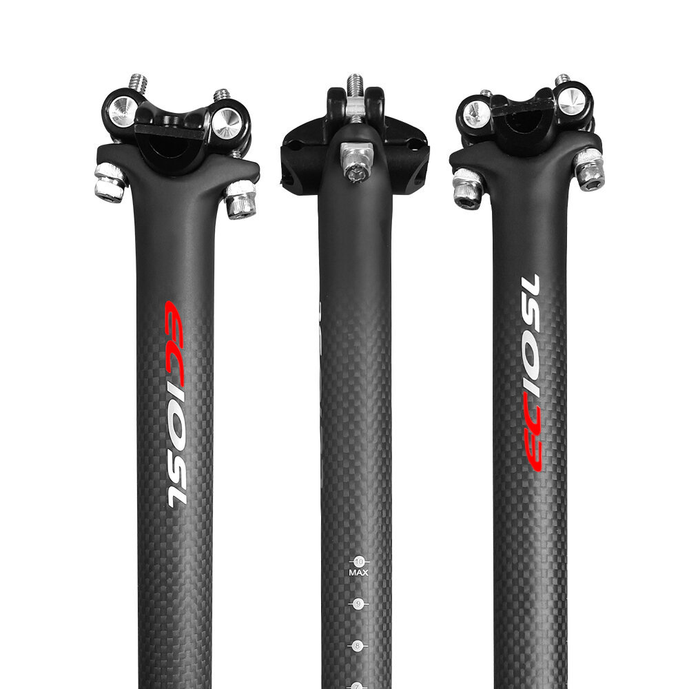 Mờ Xe Đạp Seatpost Carbon 27.2 / 30.8 / 31.6 * 350 / 400mm Đường Núi Xe Đạp Ghế Bài 3K Ống Ghế Carbo