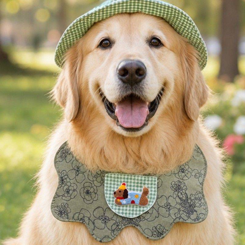 Golden Retriever New Spring and Summer Scarf Scarf Bib Bib Pet Small, Medium and Large Dogs Samo Ala