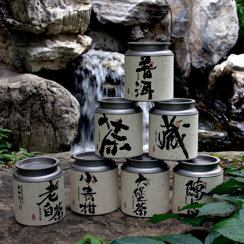 Lon trà rời Lon trà Giấy Dongba Trà xanh kín Pu 'er trắng Lon thiếc Bao bì Đơn giản phổ thông rỗng