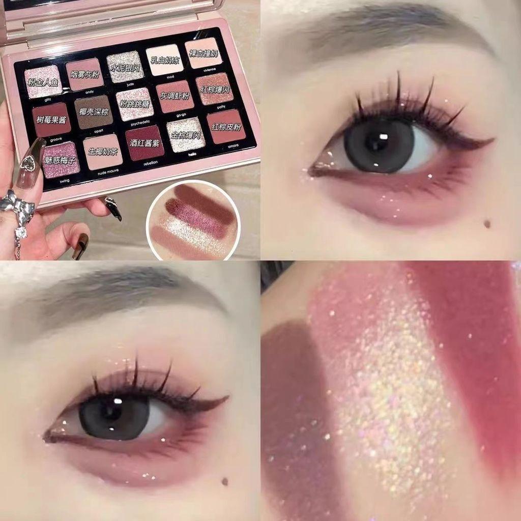 Reddish-brown makeup palette, red rose eyeshadow, cement light15New Matte Rose Eyeshadow for a Sligh