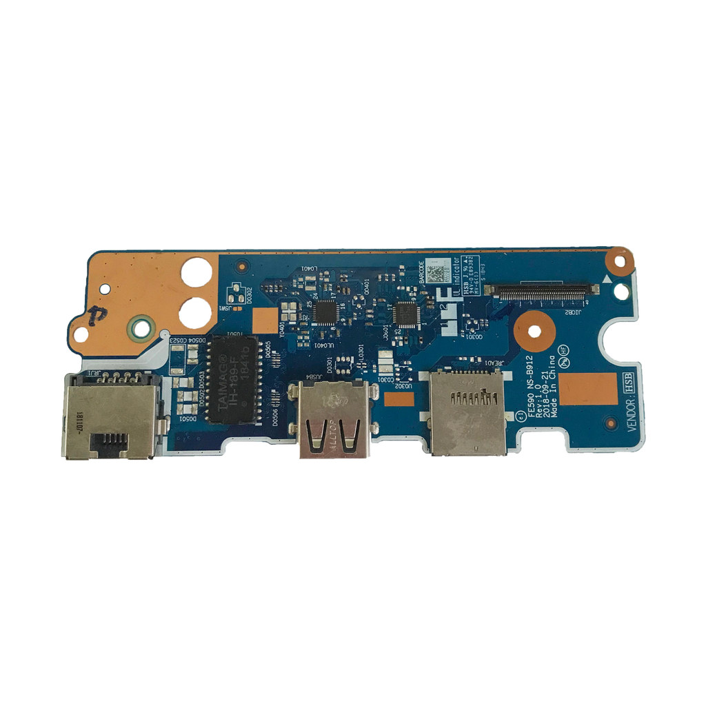 Dành Cho Lenovo ThinkPad E590 E595 Laptop USB RJ45 LAN Mạng Thẻ Nút Nguồn Ban Công Tắc Sửa Chữa Phụ 