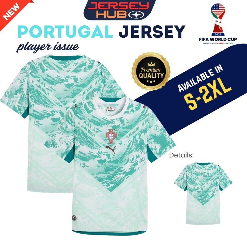 Áo đấu Bồ Đào Nha World Cup 2026 Jersi Bồ Đào Nha Sân khách Ronaldo Portugis Cầu thủ phát hành Siuuu