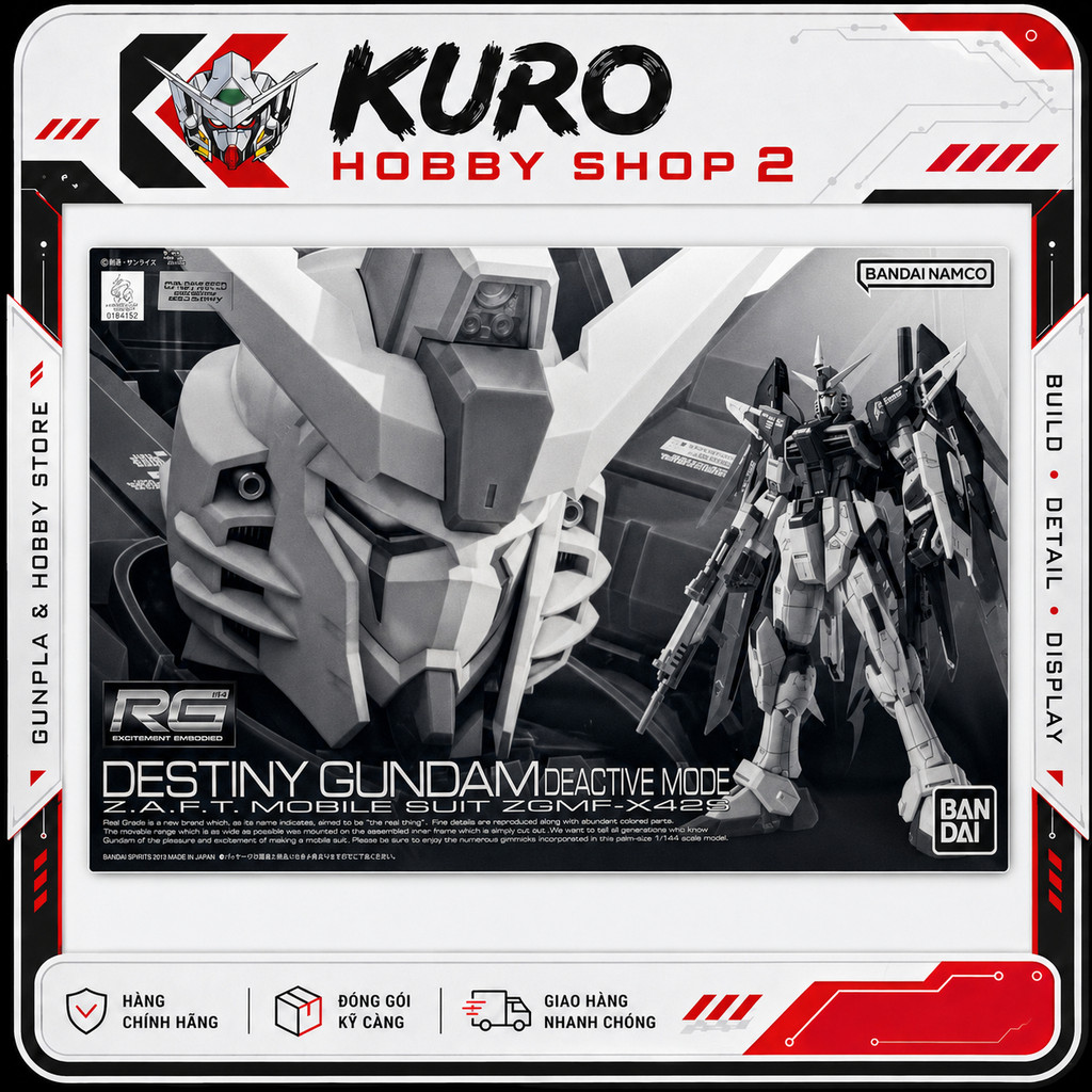 [P-Bandai] RG 1/144 Destiny Gundam [Deactive Mode] - Mô Hình Lắp Ráp Bandai