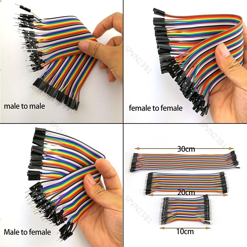 10 / 20 / 30cm Nam Sang Nam Nữ 40Pin Jumper Dây Kết Nối Dây Breadboard Jumper Cáp Cho DIY Kit VN23B1